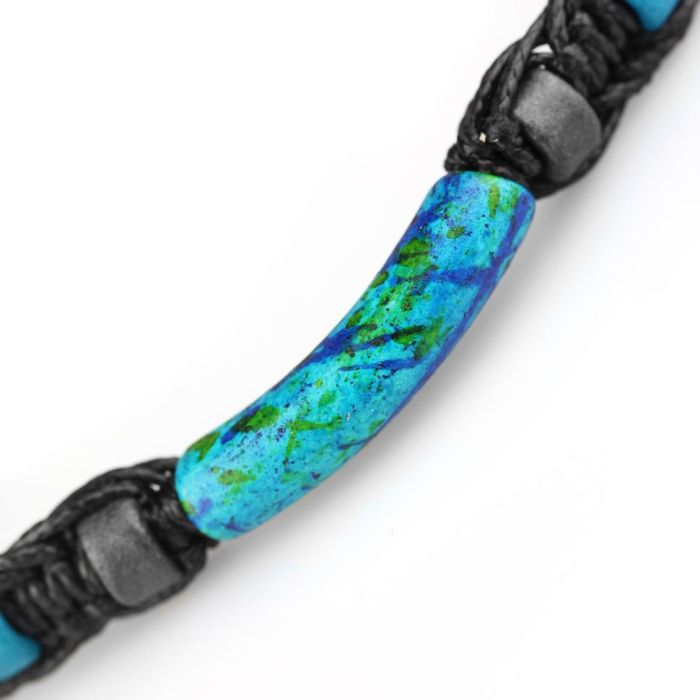 Braided Shambhala Bracelet with Ceramic Beads Everiot Select LNS-2093