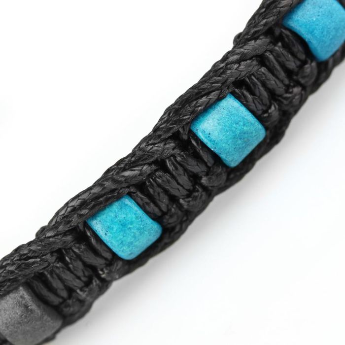 Braided Shambhala Bracelet with Ceramic Beads Everiot Select LNS-2093