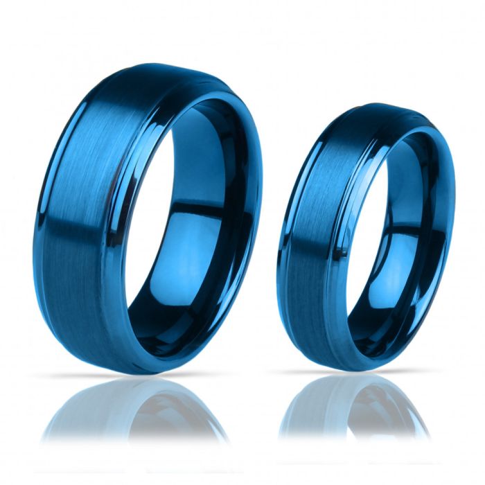 Lonti R-TG-0022 blue tungsten ring