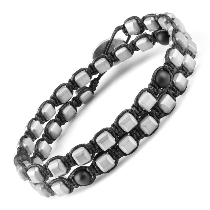 Bracelet of hematite and agate Everiot Select LNS-2143