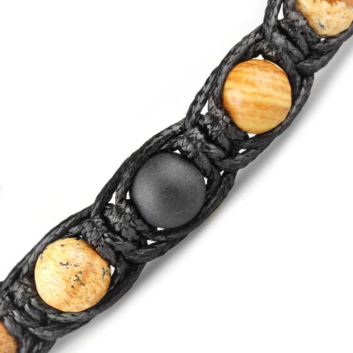 Shambhala bracelet made of jasper with "All-Seeing Eye" charm Everiot Select LNS-2152