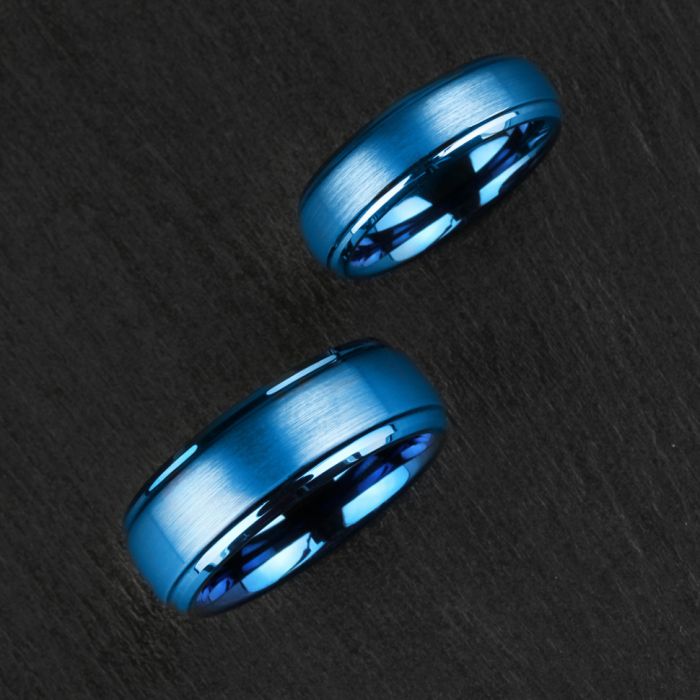 Lonti R-TG-0022 blue tungsten ring