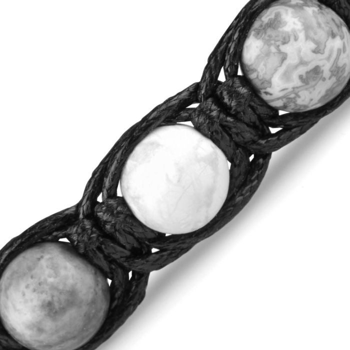 Shambhala Bracelet made of jasper and cajolong with cross Everiot Select LNS-2101