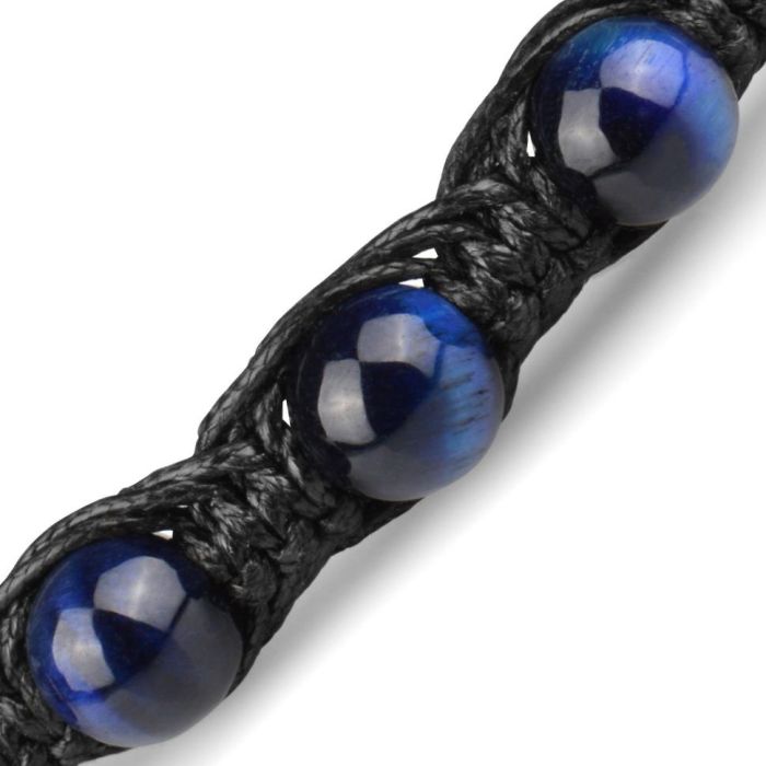 Braided Shambhala bracelet with tiger eye stone Everiot Select LNS-2085