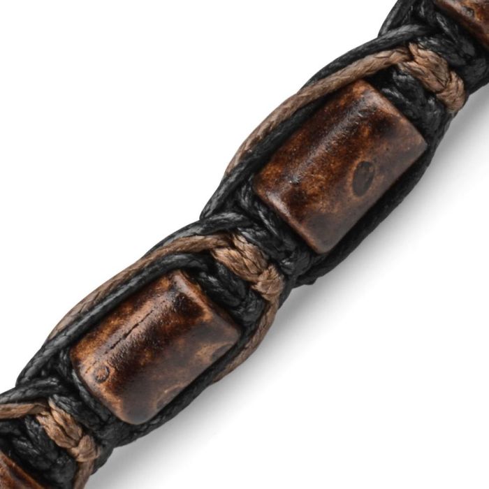 Everiot Select LNS-2079  Ceramic Beads Braided Shambhala Bracelet