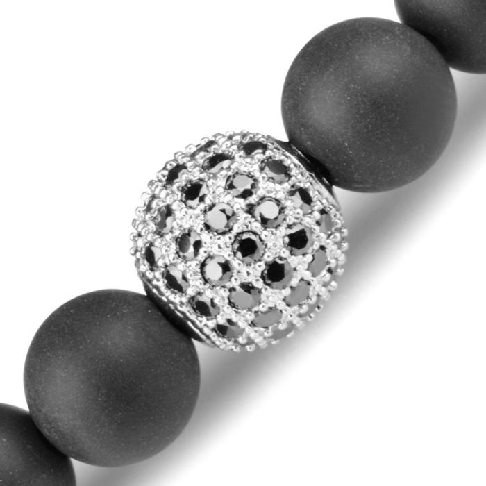 Everiot Select LNS-2015 Agate Elastic Bracelet with Phianites