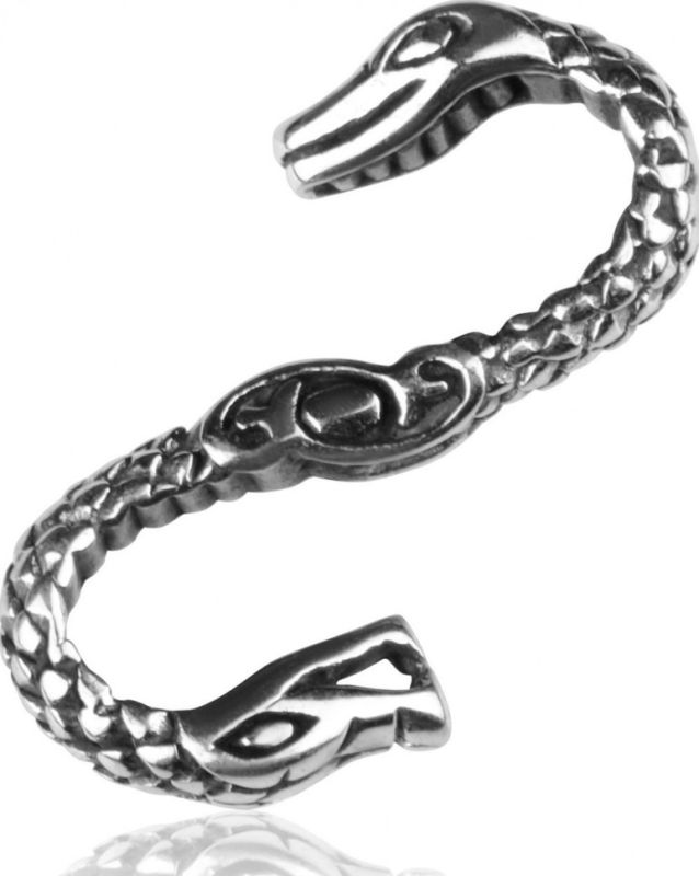 Leather braided bracelet with snake shaped clasp Everiot SP-MJ-1966