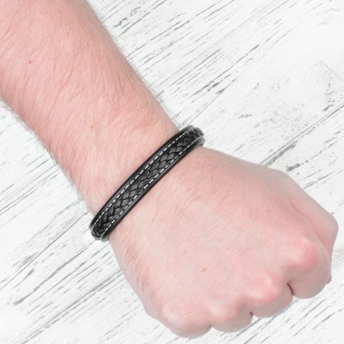 Men's Everiot BC-MJ-1558 leather bracelet in classic style