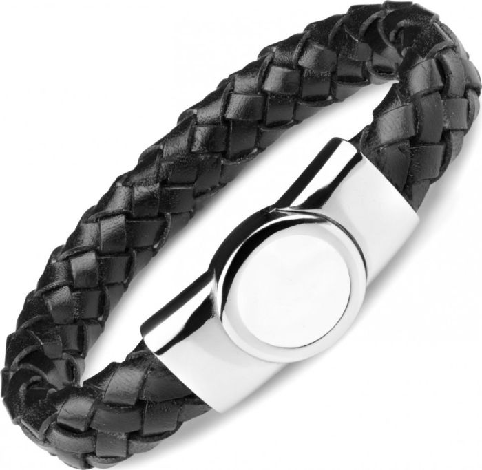 Men's Everiot BC-MJ-1825 Braided Leather Bracelet
