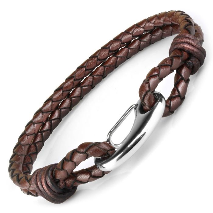 Everiot Select --LNS-5011 braided leather men's bracelet