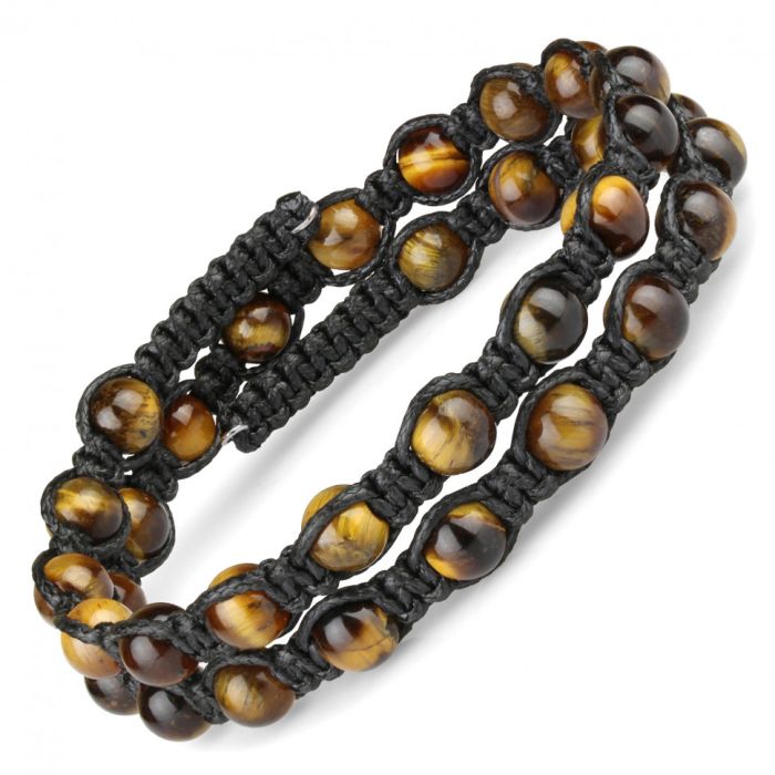 Everiot Select LNS-0105 tiger eye stone spiral bracelet