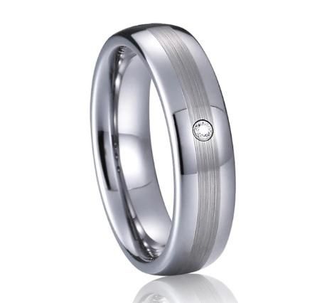 Lonti RTG-4516 Tungsten Carbide Ring with Phianite