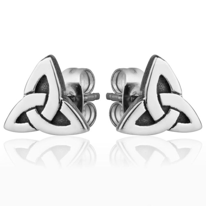 Men's Everiot SE-ZS-2054 Steel Carnation Earrings with Triquetra Symbol