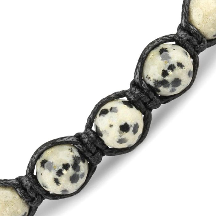 Everiot Select LNS-2219  Shambhala bracelet made of Dalmatian jasper and lava stone Everiot Select LNS-2219