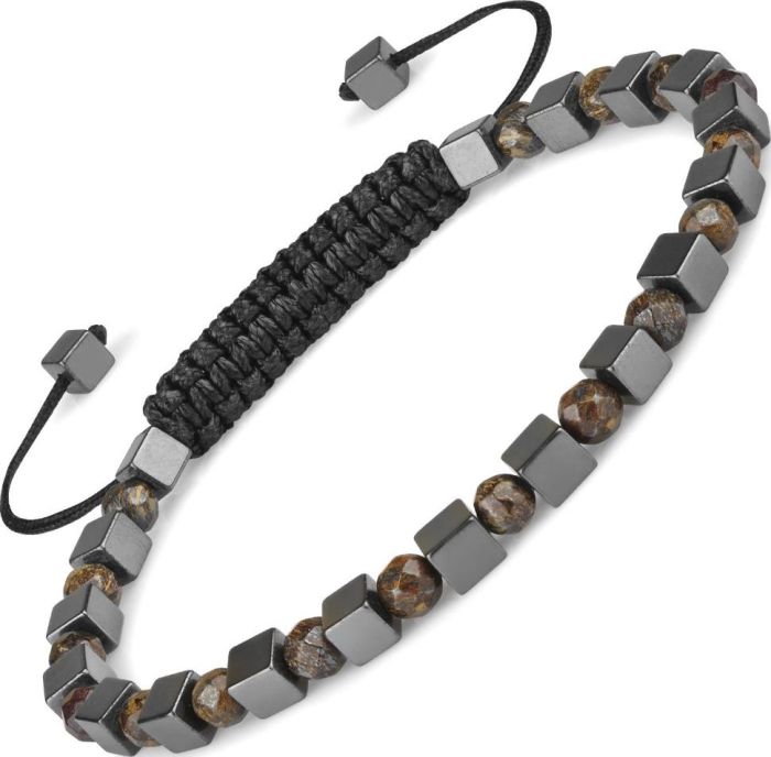 Shambhala Everiot Select LNS-0256 Bronzite and Hematite Bracelet