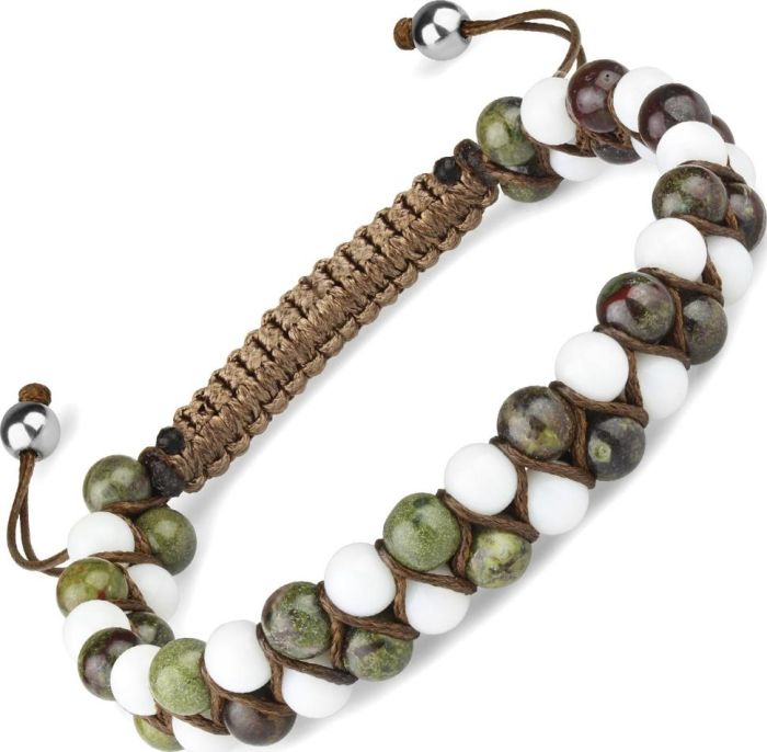 Shambhala bracelet Everiot Select LNS-0274 made of natural stones in two rows