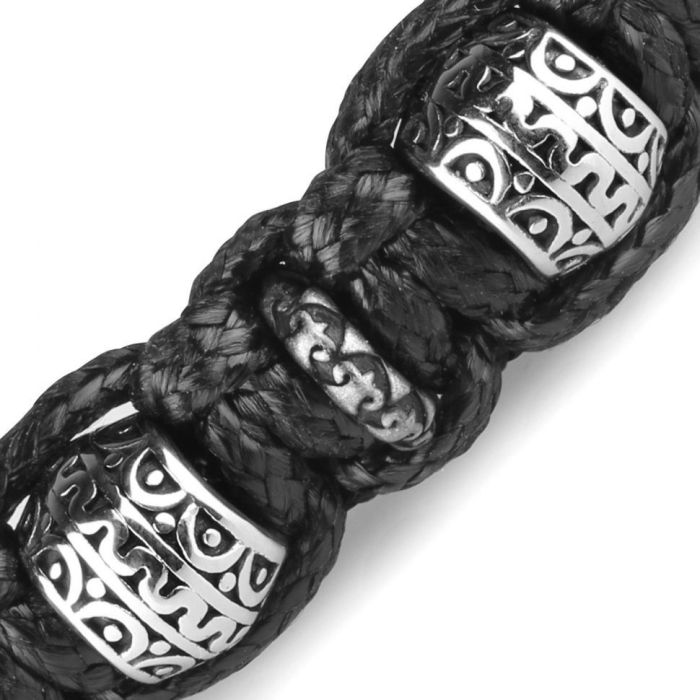 Men's Shambhala Bracelet with Anchor Everiot Select LNS-2252 made of steel beads