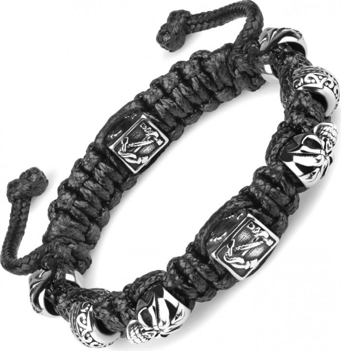 Men's Everiot Select LNS-3028 Shambhala Bracelet with Skull and Anchor