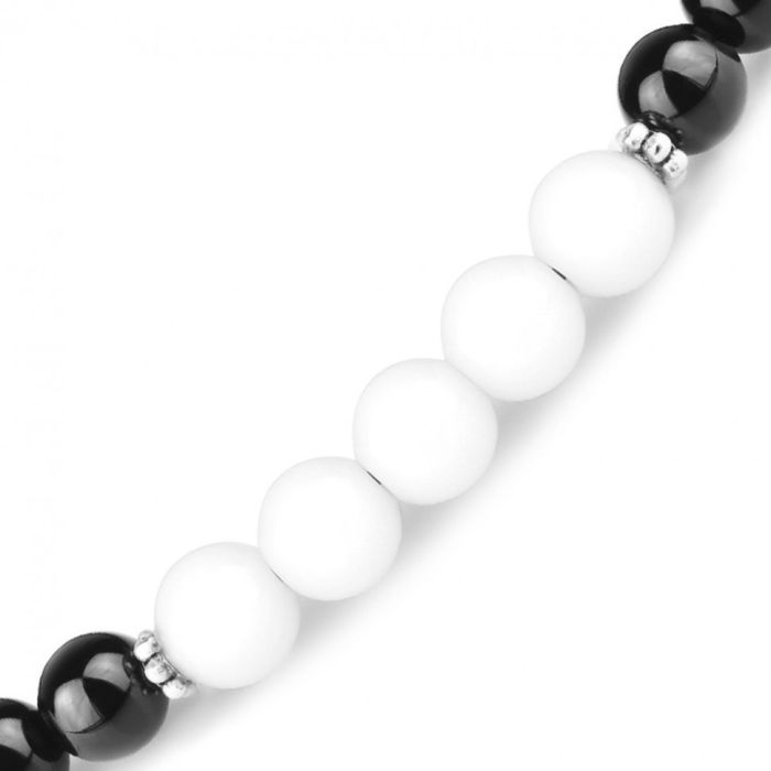 Everiot Select LNS-8027 Black Onyx and White Agate Bracelet
