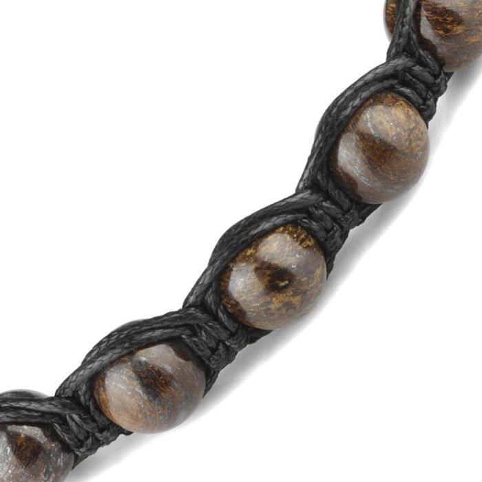Everiot Select LNS-2265 Shambhala Bracelet made of Bronzite with "OM" symbol