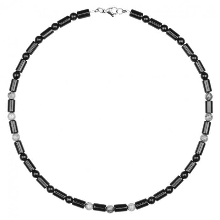 Everiot Select LNS-3001 Men's Choker made of natural agate and jasper