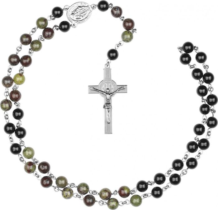 Everiot Select LNS-3066 Natural Jasper and Agate Men's Rosary