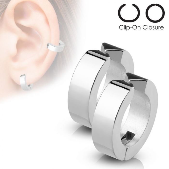Steel Clip Earrings (Rings) TATIC SFE-13531