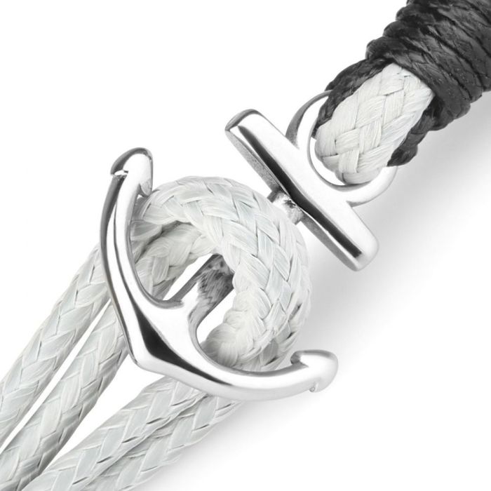 Braided bracelet-winding bracelet in two turns Everiot Select LNS-2287 with sea anchor