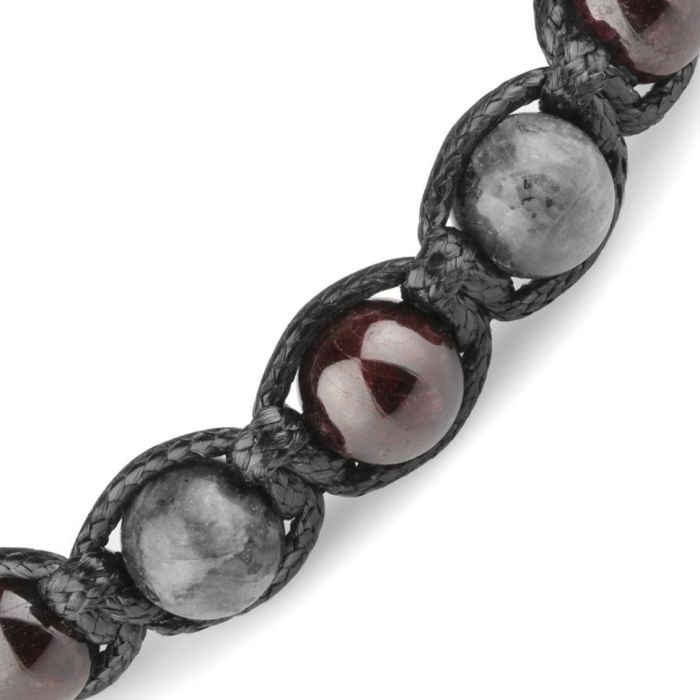 Men's Shambhala Bracelet Everiot Select LNS-2290 made of labradorite and garnet