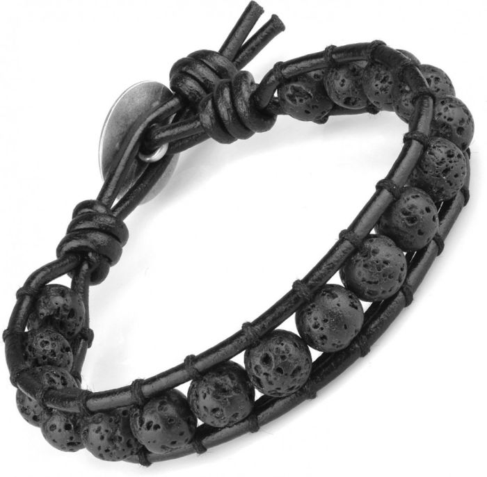 Braided bracelet Everiot Select LNS-3024 made of lava