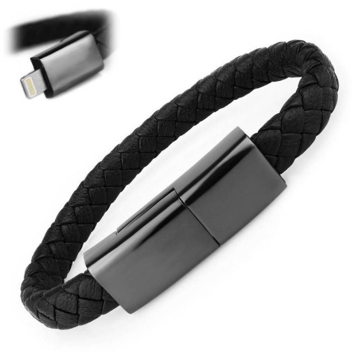 Everiot CB-MJ-0001-lightning leather men's iPhone Lightning cable bracelet