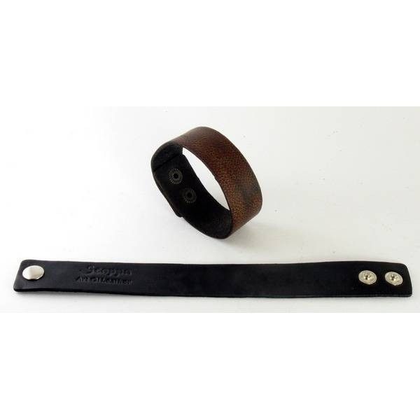 Men's Scappa K-901 Leather Bracelet Black