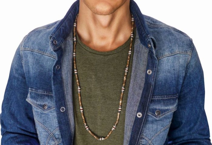 Men's bone and wood Local League CS-LNM459 sporty style beads