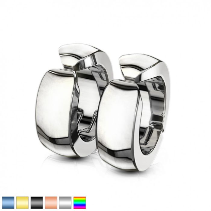 TATIC SFE-13521 Stainless Steel Round Clip Earrings, Ring Earrings (Congo)