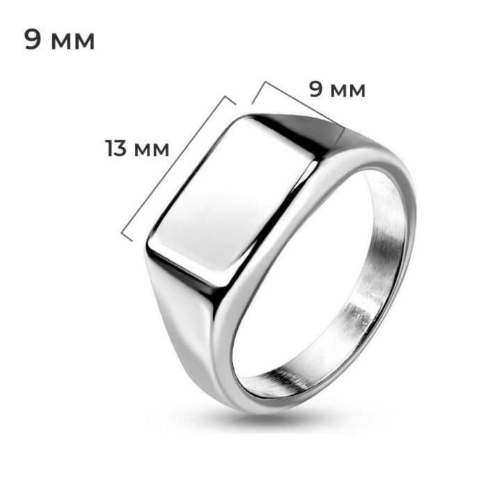 5, 9, 14 and 18 mm TATIC RSS-7685 steel signet ring (signet ring) with inscription engraving pad
