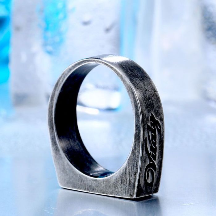 Men's EVERIOT --SR-BR-537-N steel signet ring