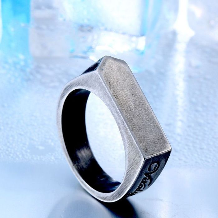 Men's EVERIOT --SR-BR-537-N steel signet ring