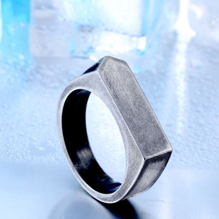 Men's ring-seal of steel TATIC SR-BR-437