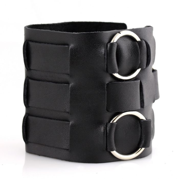 Men's Scappa L-709 Leather Bracelet Black