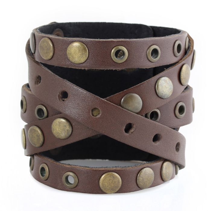 Men's Scappa M-508 Brown Leather Bracelet