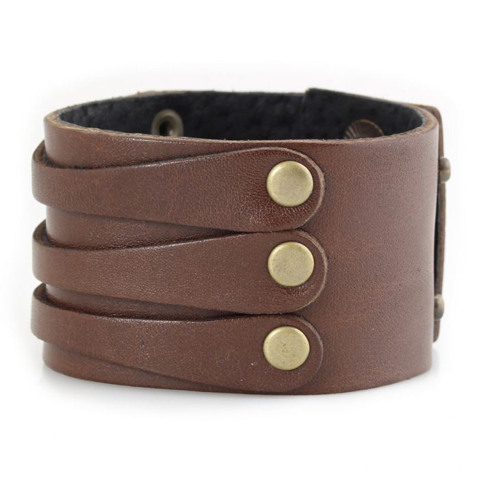 Men's Scappa B-200 Brown Leather Bracelet