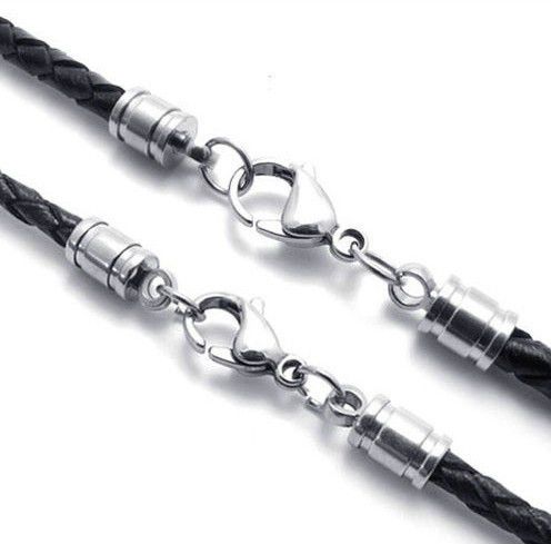 Everiot Select LC-B Braided Leather Lanyard Black