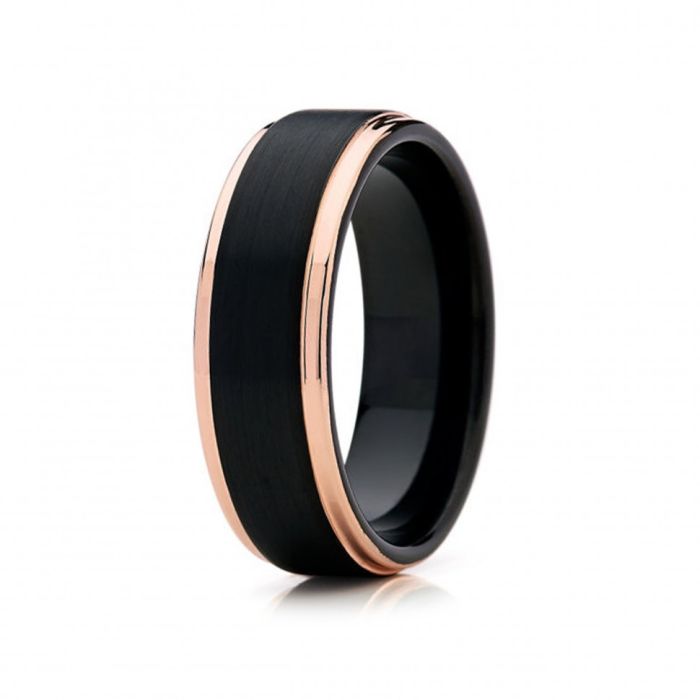 Lonti RTG-4321-KRD black tungsten carbide ring