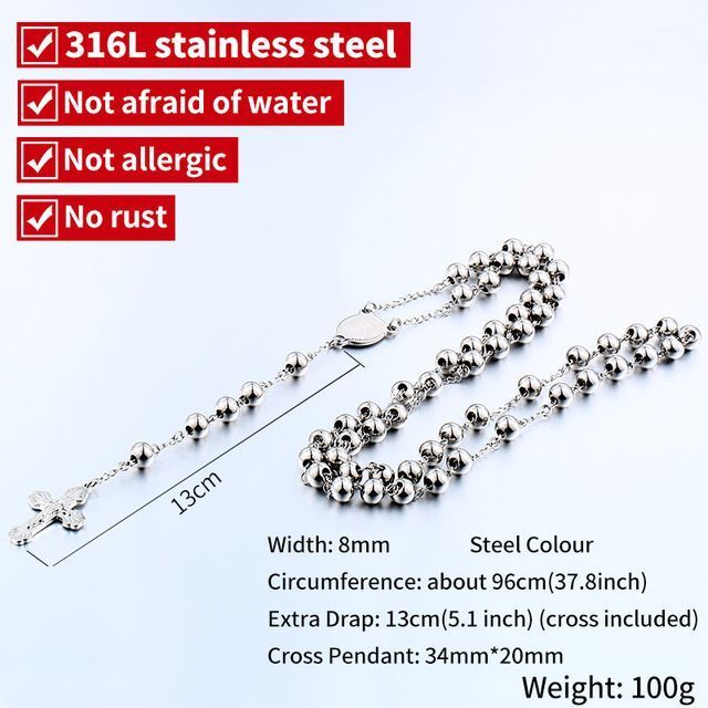 Everiot RY-BR-1046 Steel Rosary