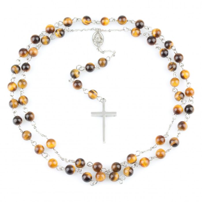 Men's Everiot Select LNS-3058 Tiger Eye Stone Rosary