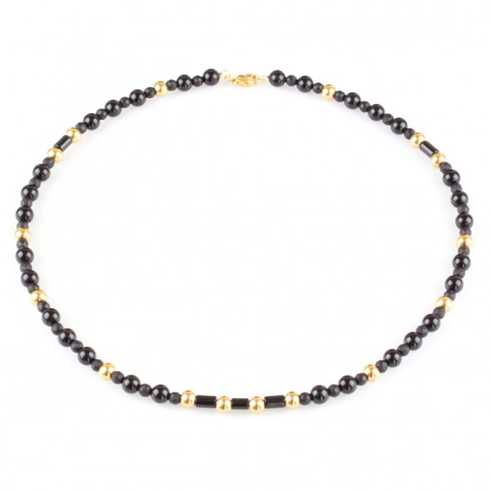 Men's Everiot Select LNS-3055 Agate and Steel Beads Choker