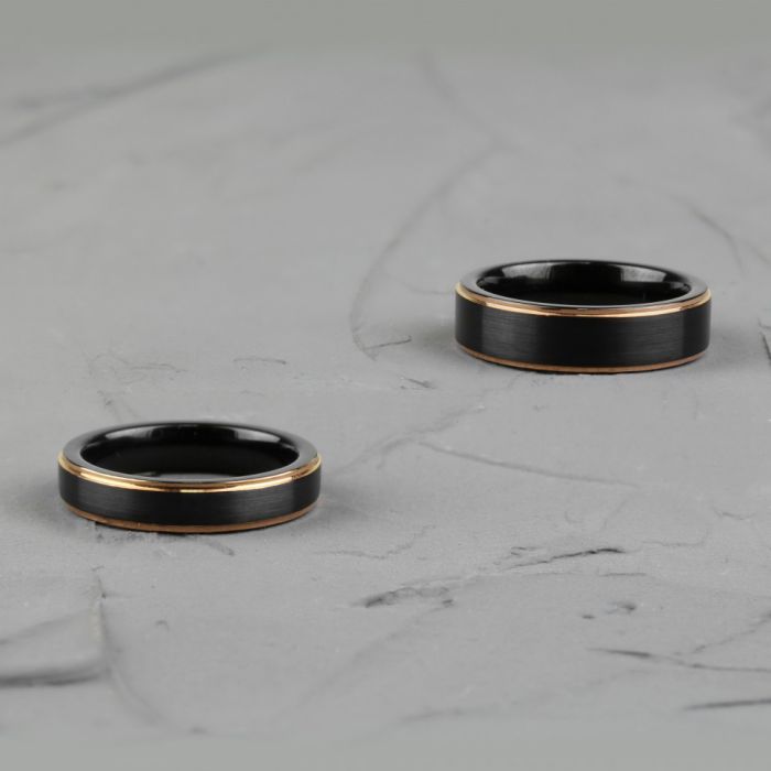 Lonti RTG-4321-KRD black tungsten carbide ring