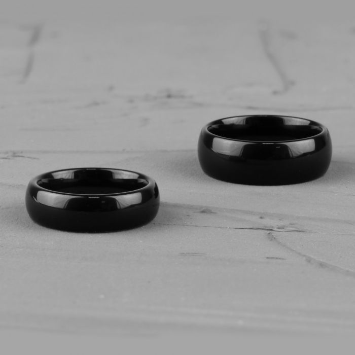 Tisten titanium-tungsten ring R-TS-004 with black coating