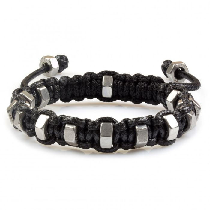 Everiot Select LNS-3084 Black Beaded Shambhala Bracelet