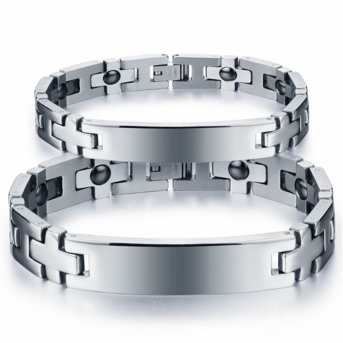 Everiot SB-XP-15289 Steel Bracelet with Engraving Plate
